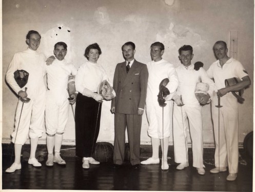 Fencing Personalities Melbourne Lund, Loschiavo, Ruth Barns, J. Pollack, Fethers, Dean, ??