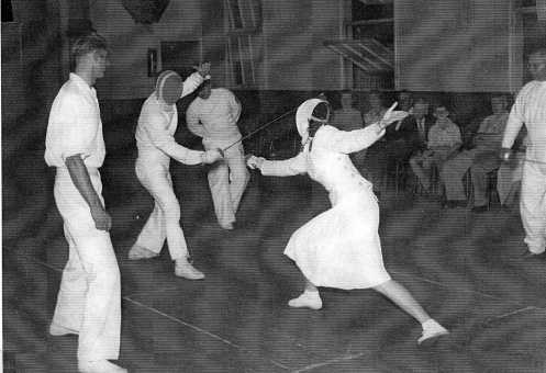 Kuripla Hall West End Brisbane Kuripla Hall West End Brisbane. Fencer on Right Beryl Elliot and Presiding Neville Brown