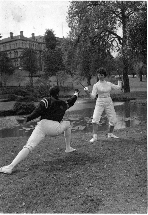 Denise O'Brien and Coach Michael O'Brien Training for 1956 Olympics