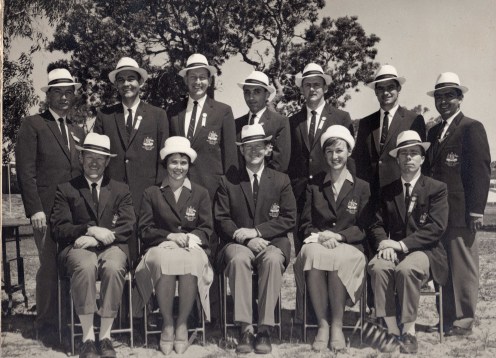 Back L-R: B. McCowage, L. Smith, I. Lund, L. Tonally, J. Humphreys, D. McKenzie, M. Diamon. Front L-R: H. Sommerville, J. Hopner, Coach C. Stanmore, J. Winter, L. Traynor