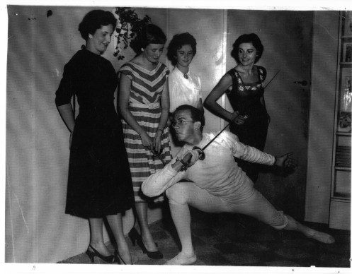 Coach Demontrating Lunge at Maxwell Gibbs Academy