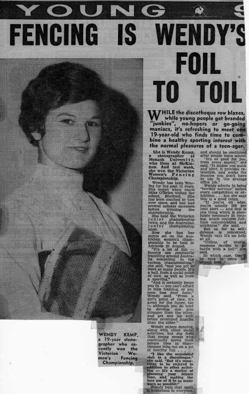 Victorian Champion Wendy Kemp