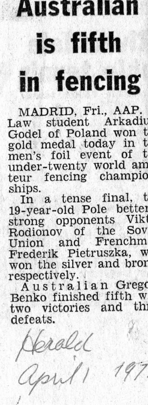 News Item for Greg Benko