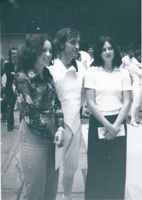 Canadian President Dr. John Apsimon (Centre), Louise Le Blanc (Right)