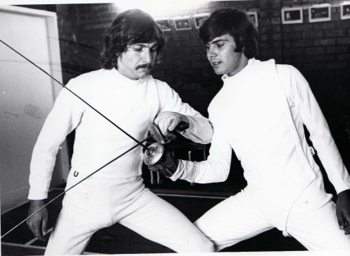 Greg Benko and Ernie Simon at O'Brien Fencing Academy